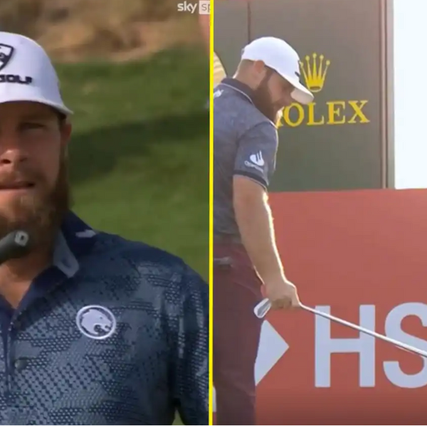 Ryder Cup star begs fan to putt for him before he snaps club in half...